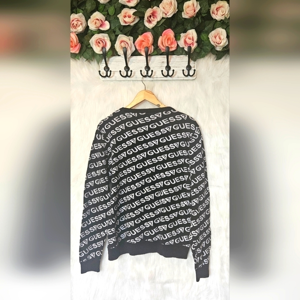 Guess Vintage Logo Knit Crewneck Sweater - Picture 3 of 6